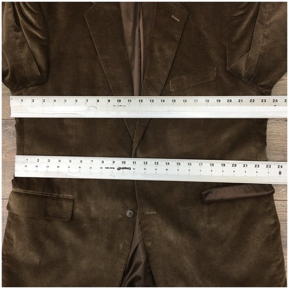 Adolfo Mens Blazer Sport Coat Two Button Casual Jacket Size 44R Corduroy Suits‎ - Picture 11 of 13